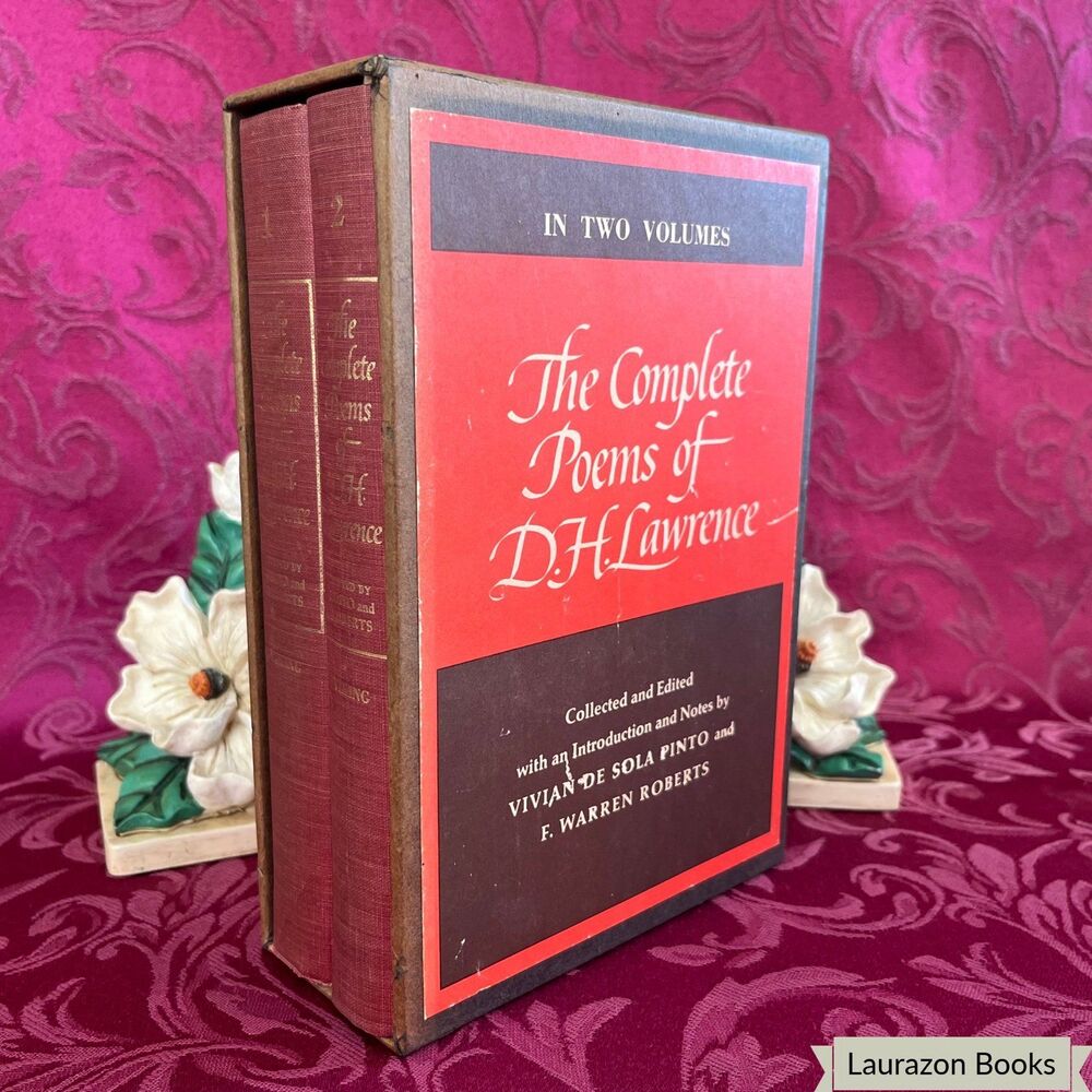 1964 The Complete Poems of D. H. Lawrence, Nice 2 Volume Set with Slipcase